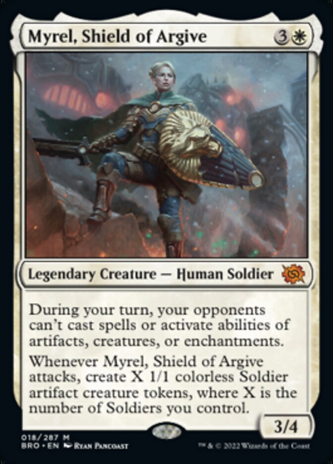 Myrel, Shield of Argive (Promo Pack) [The Brothers' War Promos] 