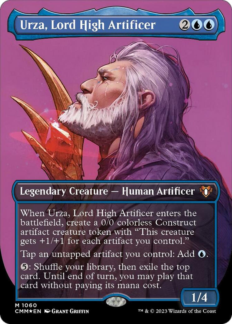 Urza, Lord High Artificer (Borderless Textured Foil Frame Break) [Commander Masters] 