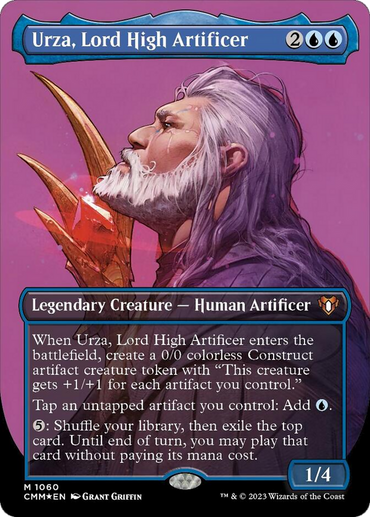 Urza, Lord High Artificer (Borderless Textured Foil Frame Break) [Commander Masters] 