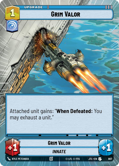 Grim Valor (807) (Hyperspace Foil) (807) [Jump to Lightspeed]