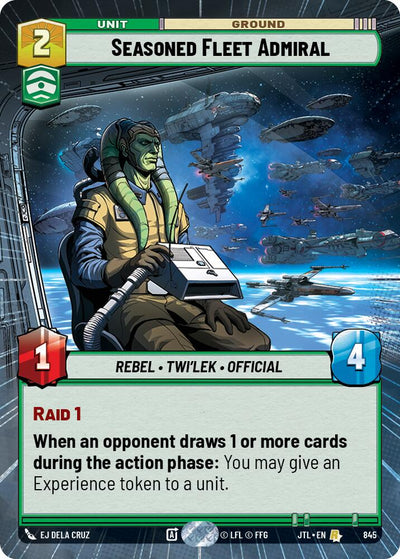 Seasoned Fleet Admiral (845) (Hyperspace Foil) (845) [Jump to Lightspeed]
