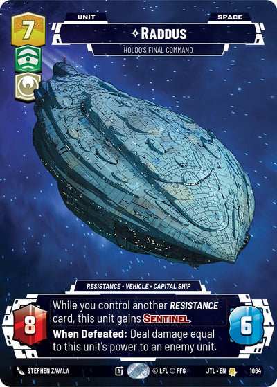 Raddus - Holdo's Final Command (1064) (Prestige Foil) (1064) [Jump to Lightspeed]