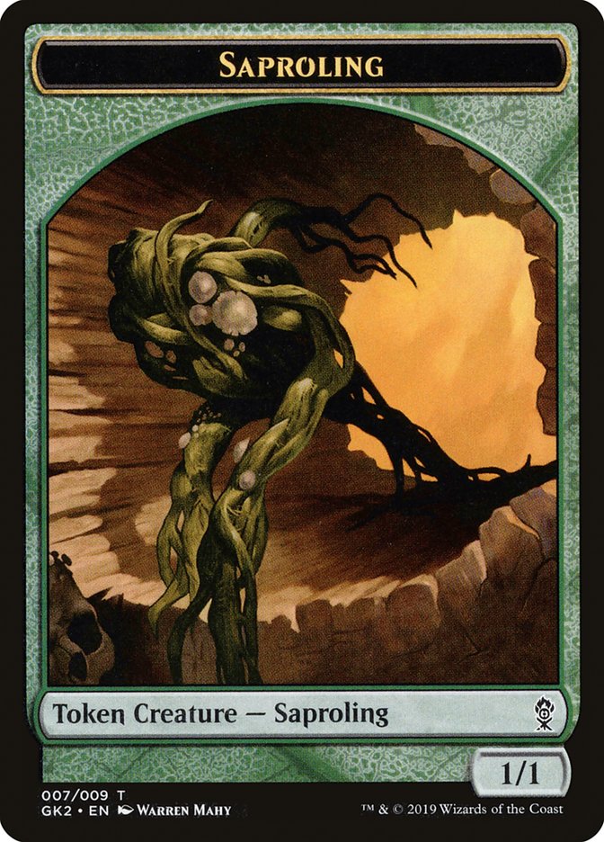 Saproling // Wurm Double-Sided Token [Ravnica Allegiance Guild Kit Tokens] 