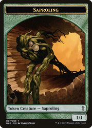 Saproling // Wurm Double-Sided Token [Ravnica Allegiance Guild Kit Tokens] 