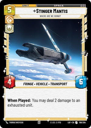 Stinger Mantis - Where Are We Going? (198/264) (198/264) [Legends of the Force]