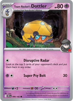 Team Rocket's Dottler (088/182) [Scarlet & Violet: Destined Rivals]
