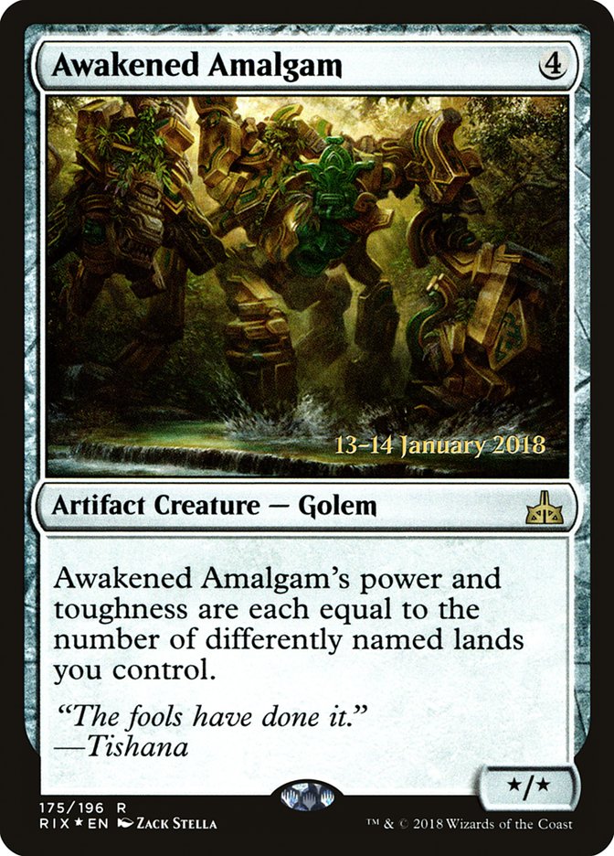 Awakened Amalgam [Rivals of Ixalan Prerelease Promos] 