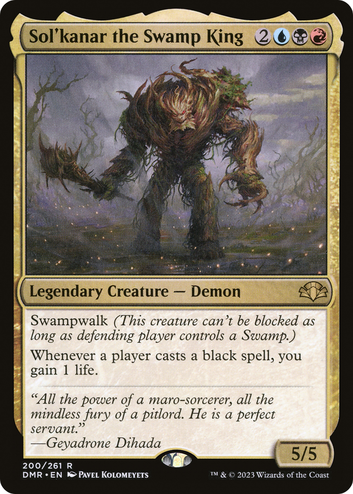 Sol'kanar the Swamp King [Dominaria Remastered] 