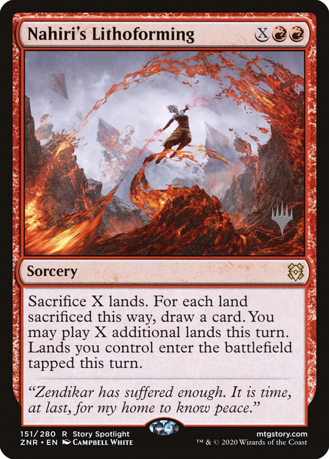 Nahiri's Lithoforming (Promo Pack) [Zendikar Rising Promos] 