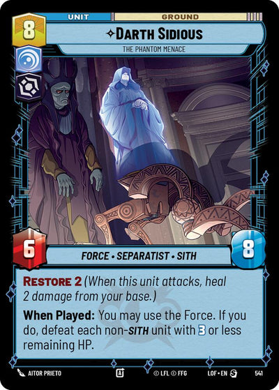 Darth Sidious - The Phantom Menace (541) (Foil) (541) [Legends of the Force]