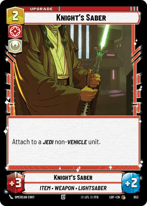 Knight's Saber (653) (Foil) (653) [Legends of the Force]