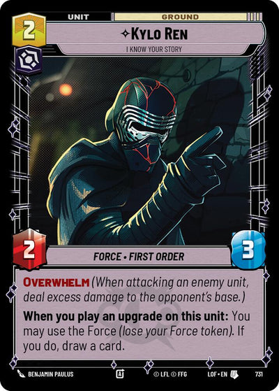 Kylo Ren - I Know Your Story (731) (Foil) (731) [Legends of the Force]