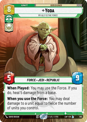 Yoda - My Ally is the Force (841) (Hyperspace Foil) (841) [Legends of the Force]
