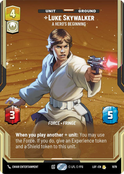Luke Skywalker - A Hero's Beginning (1079) (Prestige Foil) (1079) [Legends of the Force]