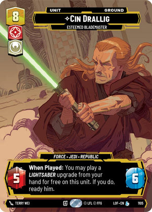 Cin Drallig - Esteemed Blademaster (1105) (Prestige Foil) (1105) [Legends of the Force]