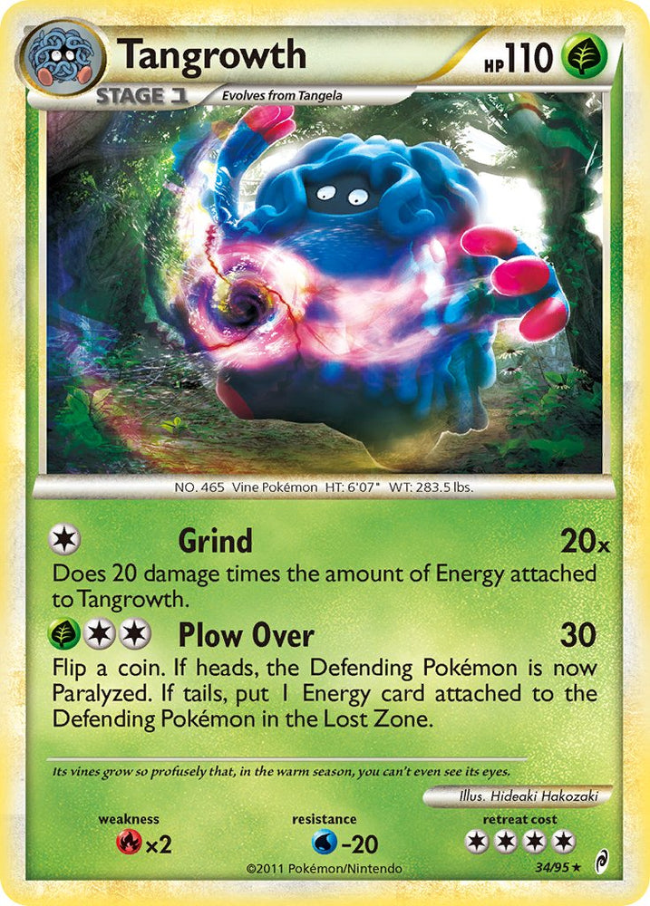 Tangrowth (34/95) (Theme Deck Exclusive) [HeartGold &amp; SoulSilver: Call of Legends] 