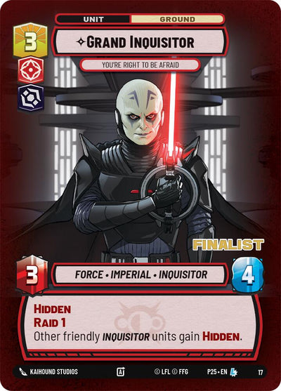 Grand Inquisitor - You're Right to Be Afraid (Finalist) (17) (17) [Organized Play Promos]