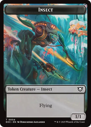Insect // Elemental (0008) Double-Sided Token [Edge of Eternities Commander Tokens]