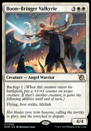 Boon-Bringer Valkyrie (Promo Pack) [March of the Machine Promos] 