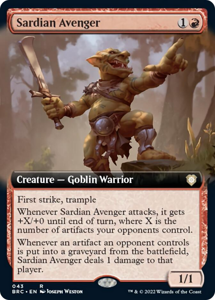 Sardian Avenger (Extended Art) [The Brothers' War Commander] 