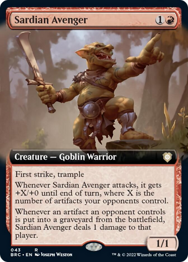 Sardian Avenger (Extended Art) [The Brothers' War Commander] 