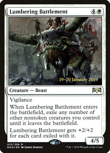 Lumbering Battlement [Ravnica Allegiance Prerelease Promos] 