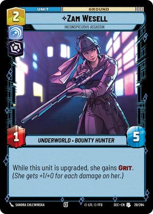 Zam Wesell (29/264) - Inconspicuous Assassin (29/264) [Secrets of Power]