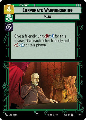 Corporate Warmongering (601) (Foil) (601) [Secrets of Power]