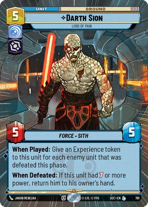 Darth Sion - Lord of Pain (Hyperspace Foil) (791) (791) [Secrets of Power]