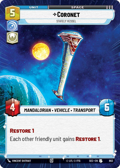 Coronet - Stately Vessel (Hyperspace Foil) (803) (803) [Secrets of Power]