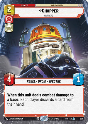 Chopper - War Hero (Hyperspace Foil) (903) (903) [Secrets of Power]