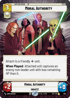 Moral Authority (1012) (Hyperspace Foil) (1012) [Secrets of Power]