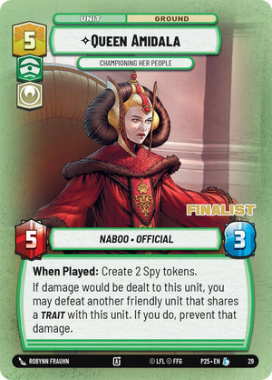 Queen Amidala - Championing Her People (Finalist) (29) (29) [Organized Play Promos]