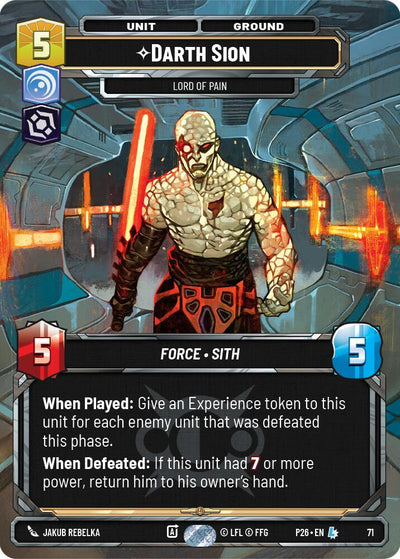 Darth Sion - Lord of Pain (71) (71) [Sector and Regional Promos: Season 1]