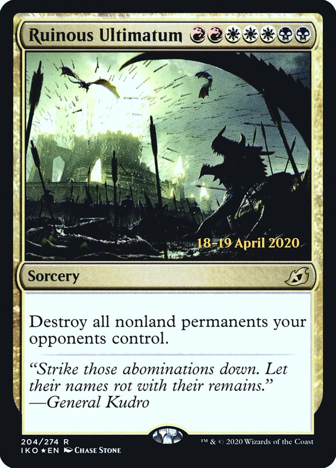 Ruinous Ultimatum [Ikoria: Lair of Behemoths Prerelease Promos] 