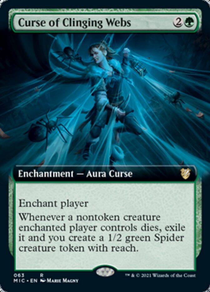 Curse of Clinging Webs (Extended Art) [Innistrad: Midnight Hunt Commander] 