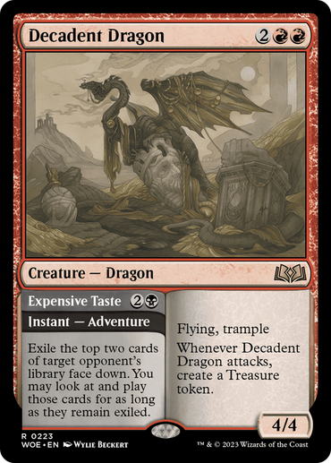 Decadent Dragon // Expensive Taste [Wilds of Eldraine] 