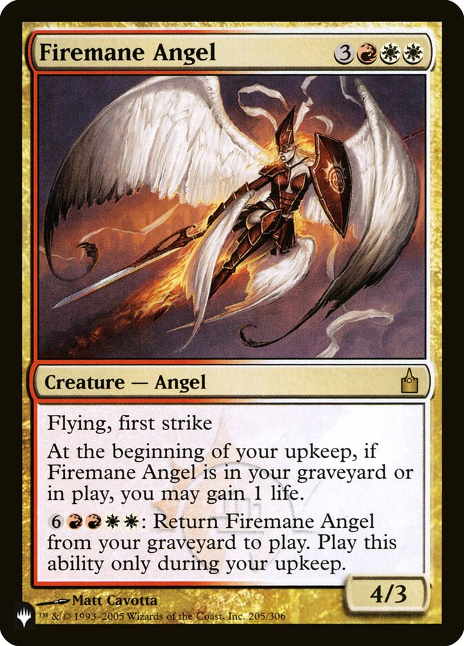 Firemane Angel [The List] 