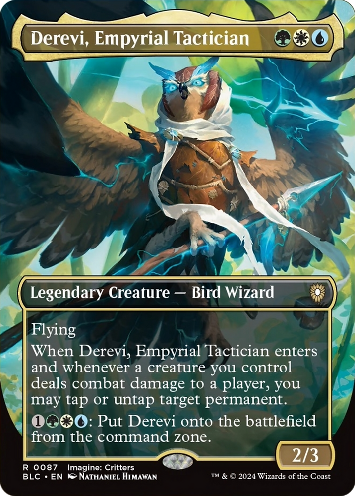 Derevi, Empyrial Tactician (Borderless) [Bloomburrow Commander] 