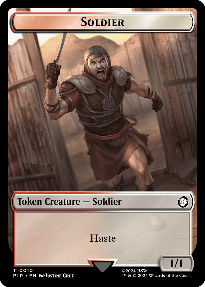 Food (0014) // Soldier (0010) Double-Sided Token [Fallout Tokens] 