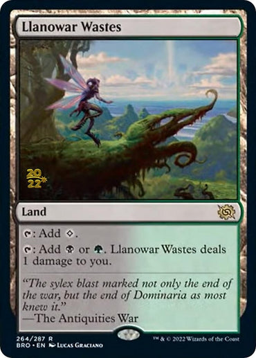 Llanowar Wastes [The Brothers' War Prerelease Promos] 