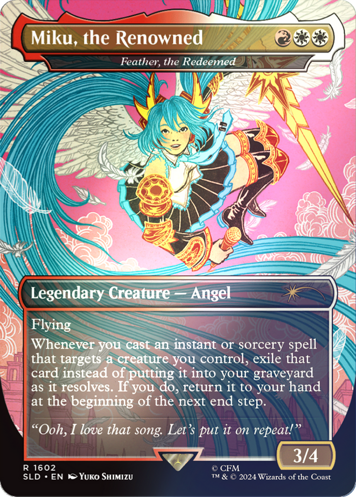 Miku, the Renowned - Feather, the Redeemed (Rainbow Foil) [Secret Lair Drop Series] 