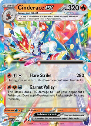 Cinderace ex (038/217) [Mega Evolution: Ascended Heroes]