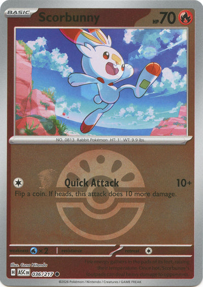 Scorbunny (036/217) (Friend Ball) [Mega Evolution: Ascended Heroes]