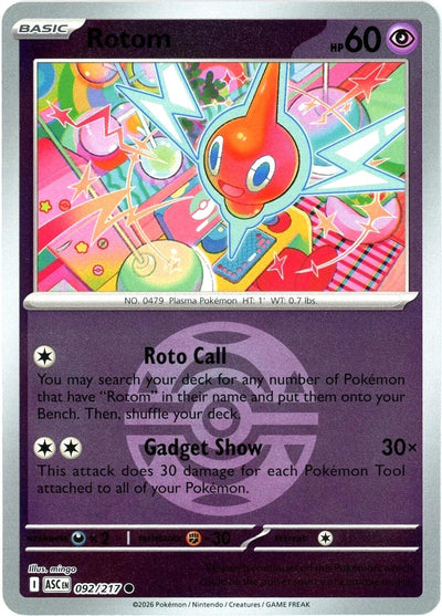 Rotom (092/217) (Dusk Ball) [Mega Evolution: Ascended Heroes]