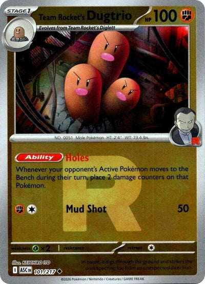 Team Rocket's Dugtrio (101/217) (Team Rocket) [Mega Evolution: Ascended Heroes]