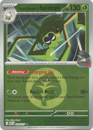 Team Rocket's Spidops (019/217) (Energy Symbol Pattern) [Mega Evolution: Ascended Heroes]