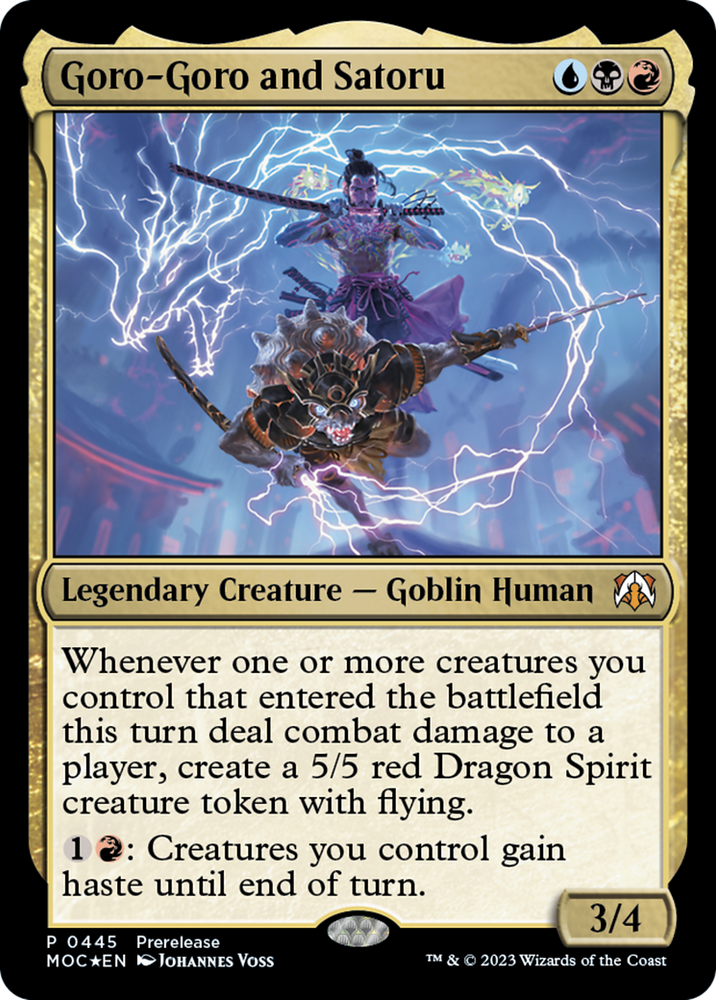 Goro-Goro and Satoru [March of the Machine Commander Prerelease Promos] 