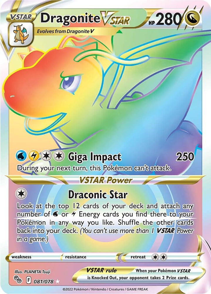 Dragonite VSTAR (081/078) [Pokémon GO] 