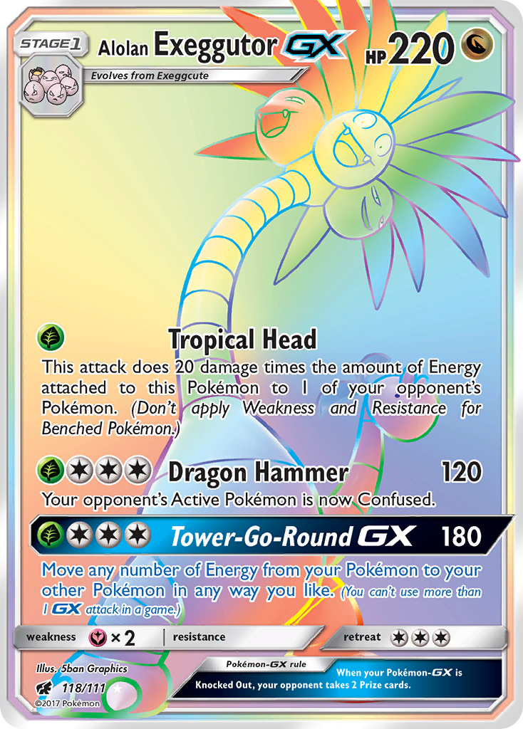 Alolan Exeggutor GX (118/111) [Sun & Moon: Crimson Invasion] 